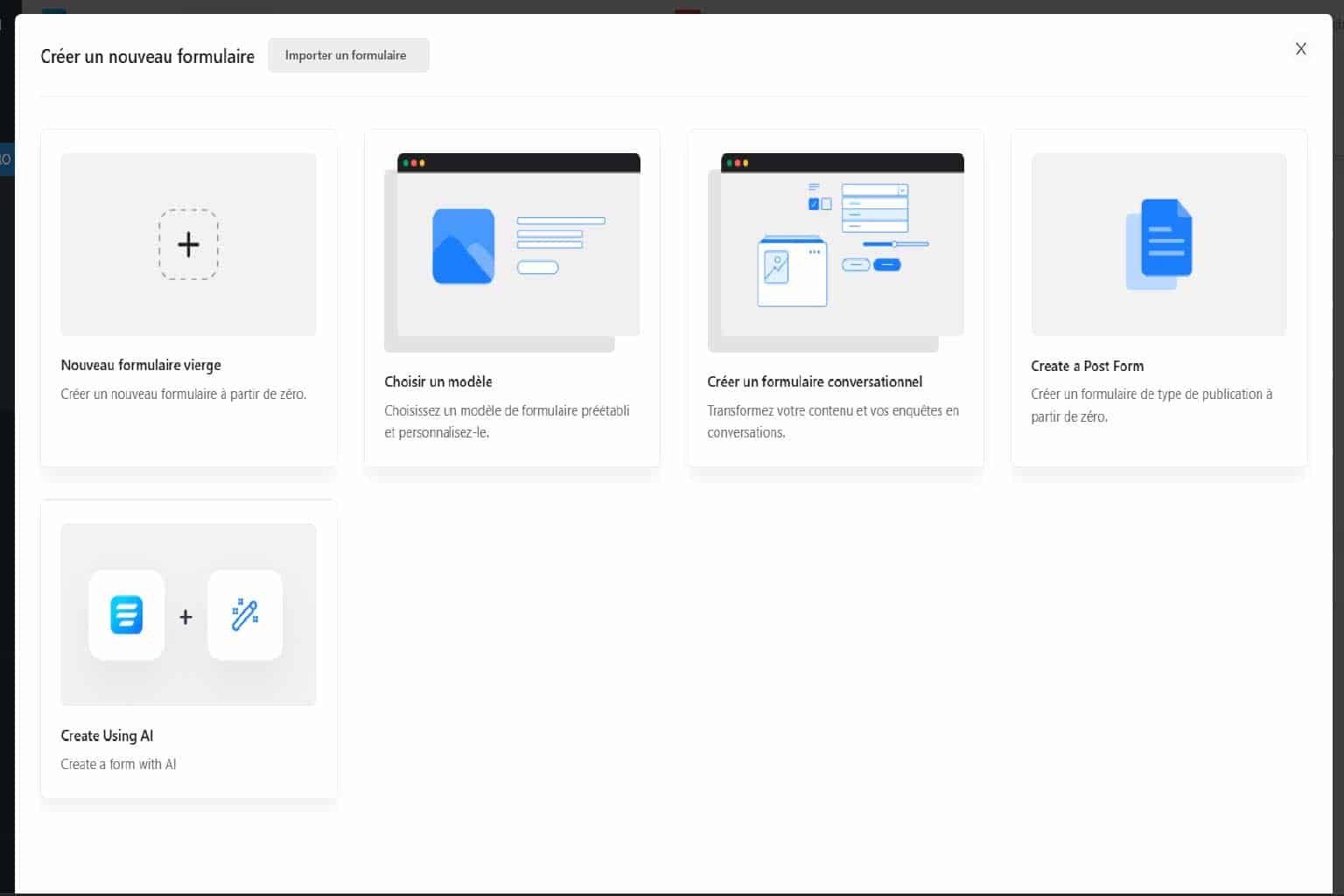 Création de formulaire via une interface glisser-déposer sur WordPress