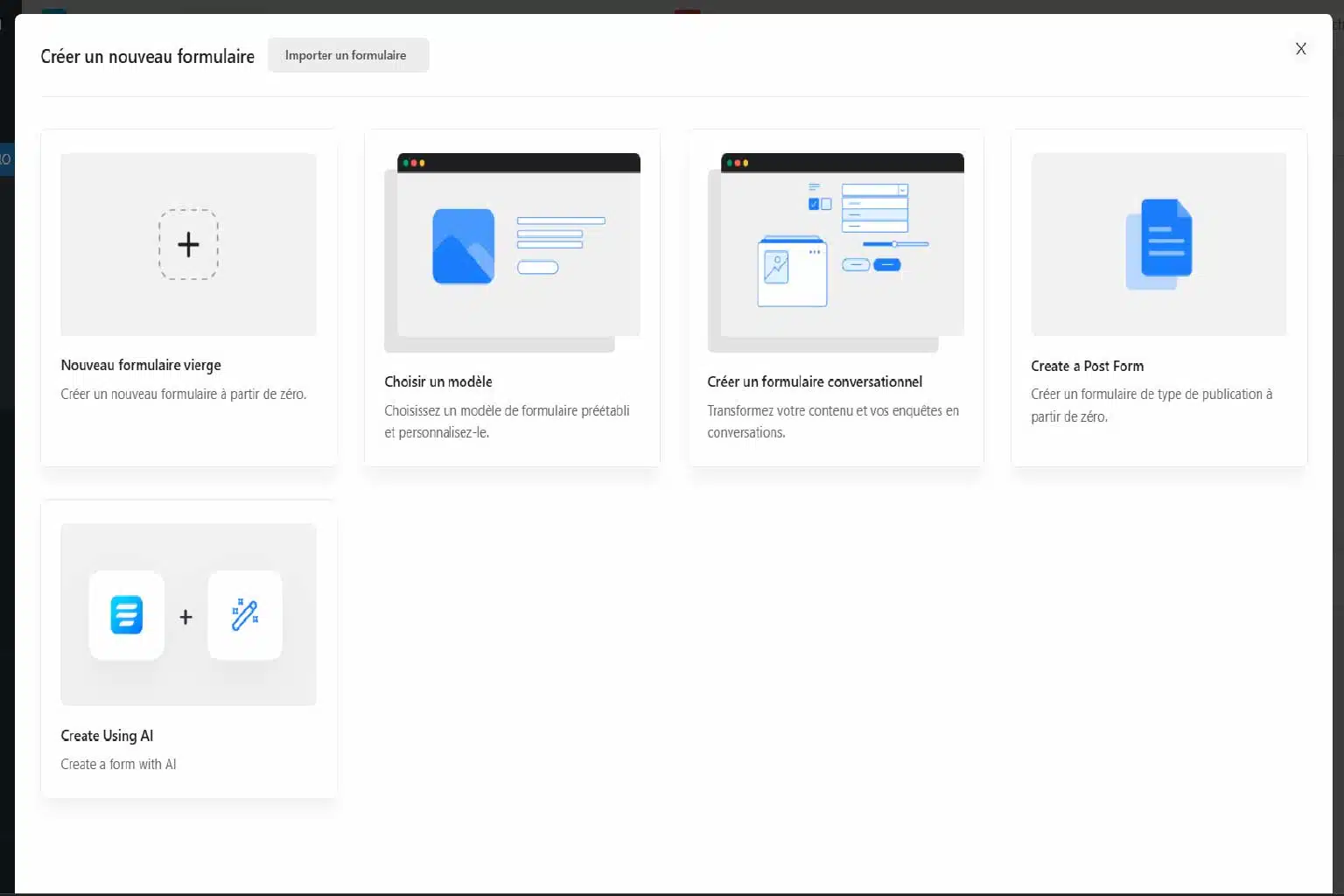 Création de formulaire via une interface glisser-déposer sur WordPress