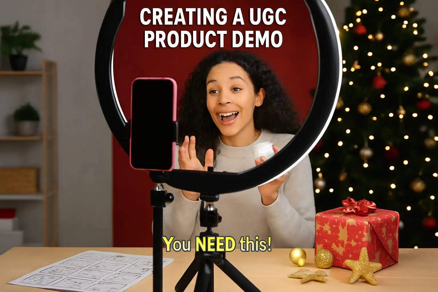 Tournage de créatives vidéo UGC pour campagnes Meta Ads Q4