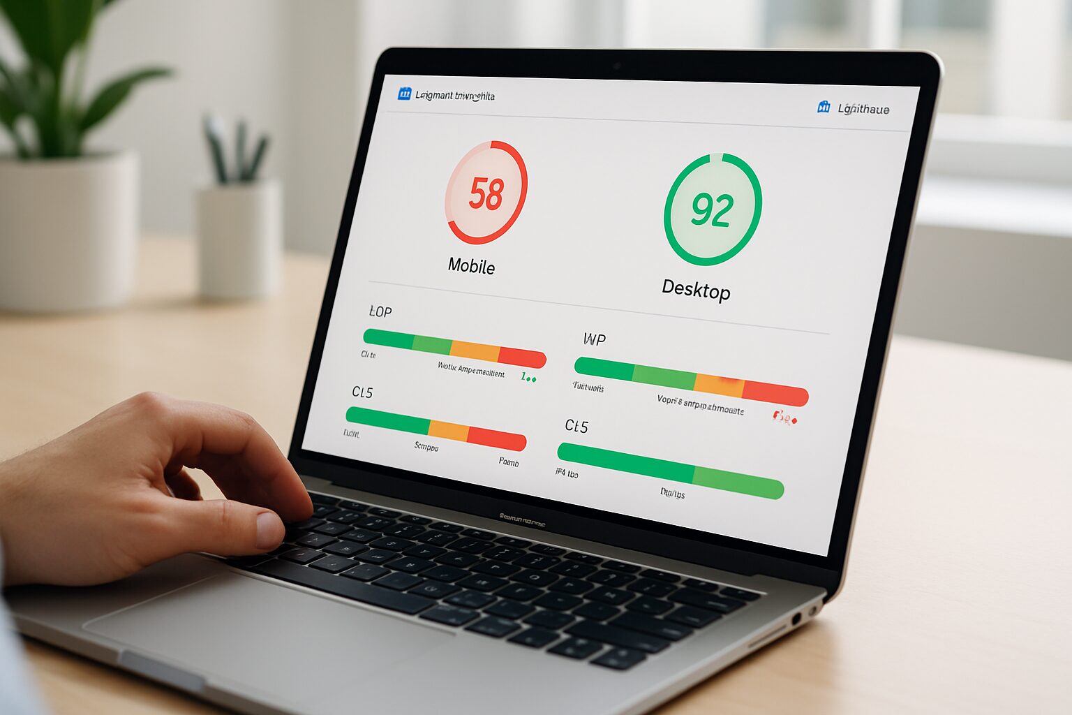 Diagnostic initial Core Web Vitals sur WordPress avec PageSpeed Insights