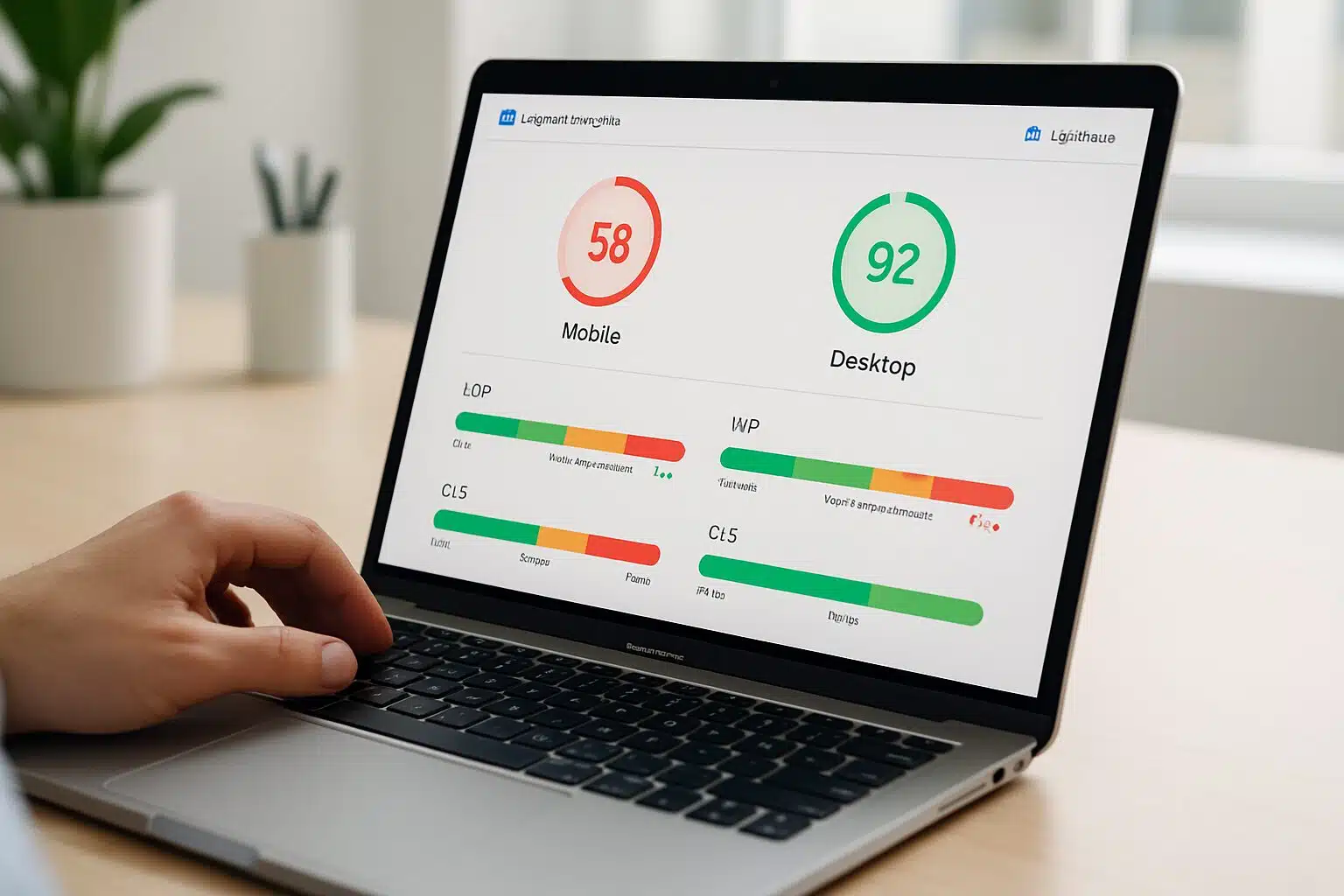 Diagnostic initial Core Web Vitals sur WordPress avec PageSpeed Insights
