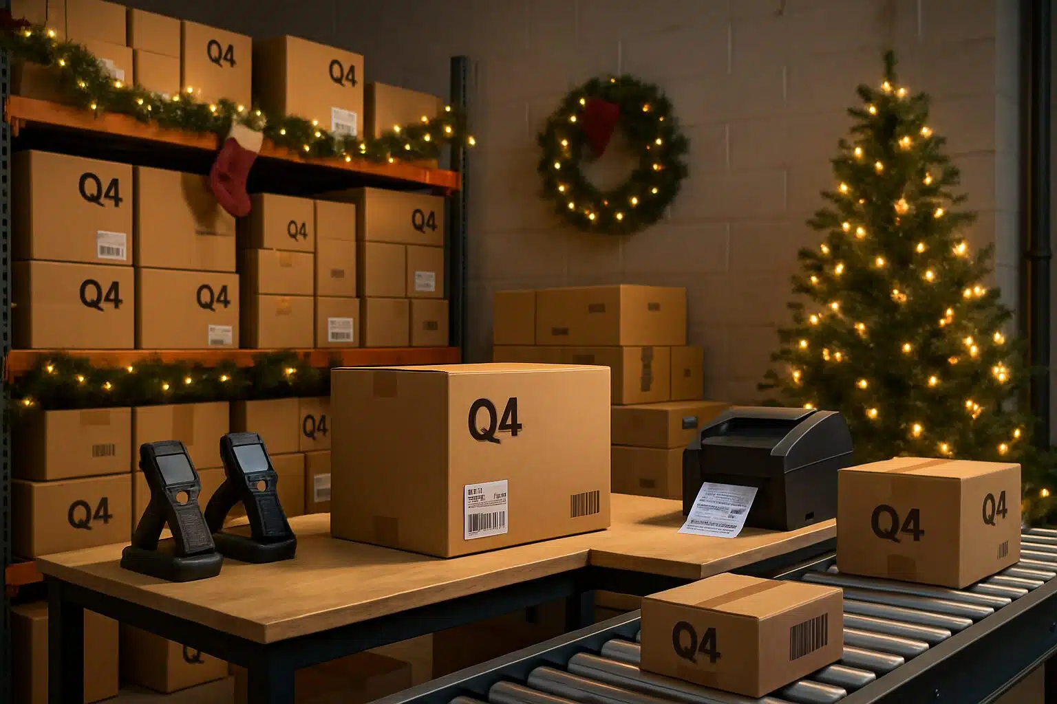 Logistique et préparation des commandes pour le pic Q4