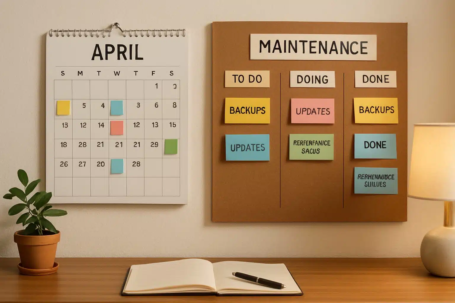 Calendrier et kanban pour planifier la maintenance WordPress