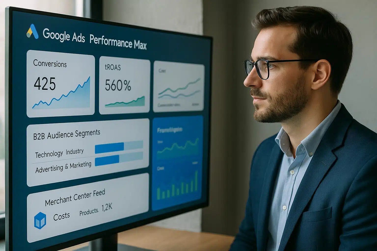 PME pilotant Performance Max pour générer des leads B2B rentables